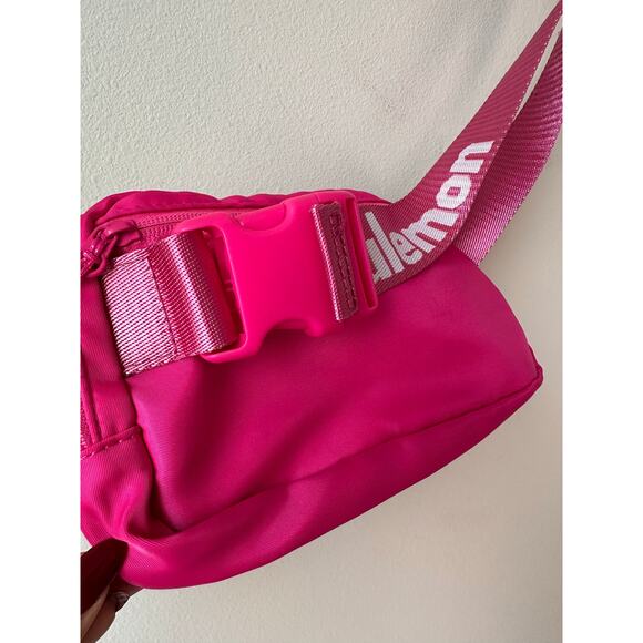 Lululemon Hot Pink Nylon Crossbody Everywhere Belt Bag Logo Strap - Picture 4 of 7